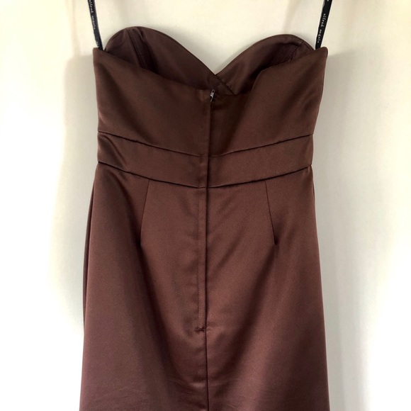 Alfred Angelo Satin espresso cocktail dress - Picture 3 of 4